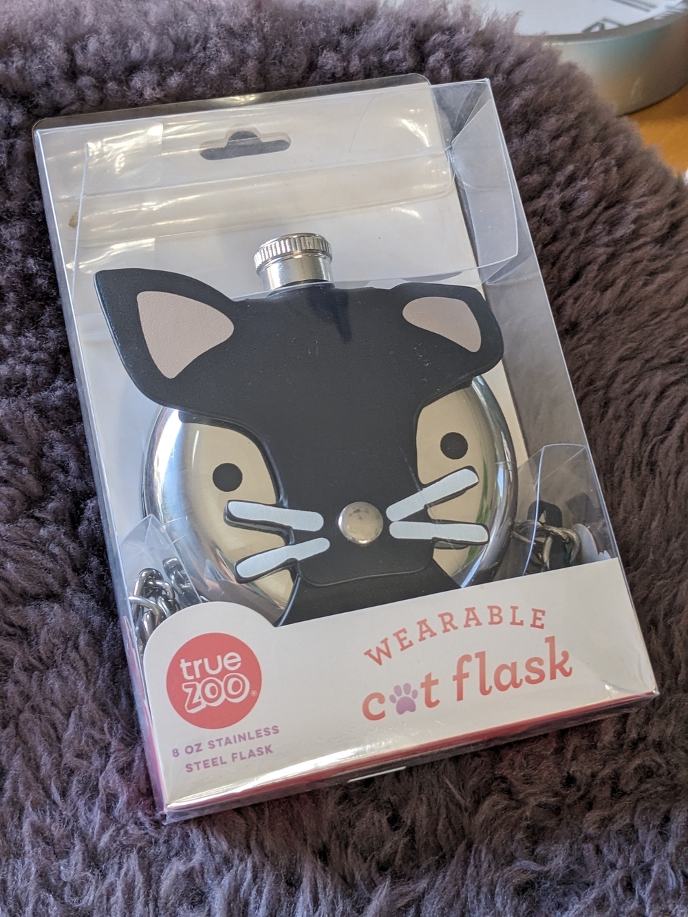 Black Cat Wearable Stainless Steel Flask